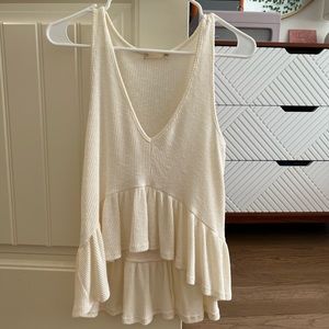 Cream Flowy Altar’d State Tank Top